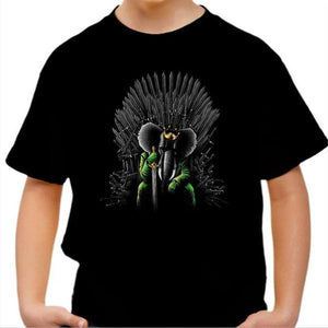 T-shirt enfant geek - Unexpected King - Couleur Noir - Taille 4 ans