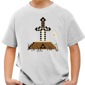 T-shirt enfant geek - Zelda Craft - Couleur Blanc - Taille 4 ans