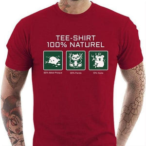 T-shirt geek homme - 100% naturel - Couleur Rouge Tango - Taille S