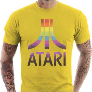 T-shirt geek homme - ATARI logo vintage - Couleur Jaune - Taille S