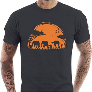 T-shirt geek homme - Africa Wars - Couleur Gris Foncé - Taille S