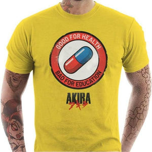 T-shirt geek homme - Akira Pilule - Couleur Jaune - Taille S