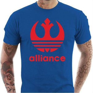 T-shirt geek homme - Alliance VS Adidas - Couleur Bleu Royal - Taille S