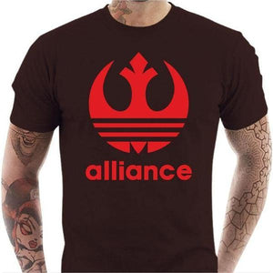 T-shirt geek homme - Alliance VS Adidas - Couleur Chocolat - Taille S