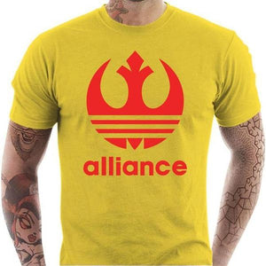 T-shirt geek homme - Alliance VS Adidas - Couleur Jaune - Taille S