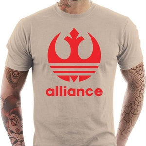 T-shirt geek homme - Alliance VS Adidas - Couleur Sable - Taille S