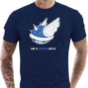 T-shirt geek homme - Arme de distraction massive - Couleur Bleu Nuit - Taille S