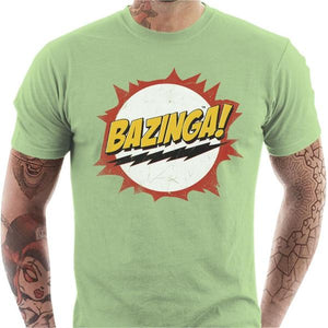 T-shirt geek homme - Bazinga - Couleur Tilleul - Taille S