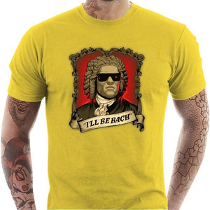 T-shirt geek homme - Be Bach Terminator - Couleur Jaune - Taille S