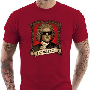 T-shirt geek homme - Be Bach Terminator - Couleur Rouge Tango - Taille S