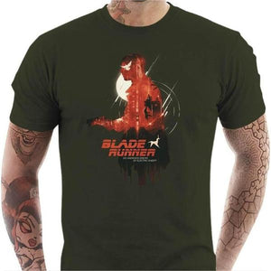 T-shirt geek homme - Blade Runner - Couleur Army - Taille S
