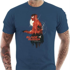 T-shirt geek homme - Blade Runner - Couleur Bleu Gris - Taille S