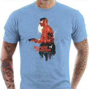 T-shirt geek homme - Blade Runner - Couleur Ciel - Taille S