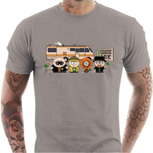 T-shirt geek homme - Breaking Park - Couleur Gris Clair - Taille S