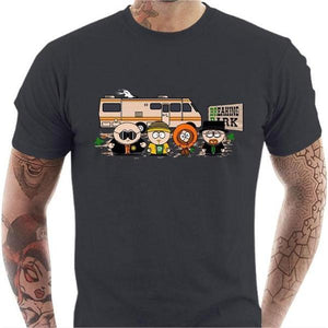 T-shirt geek homme - Breaking Park - Couleur Gris Foncé - Taille S