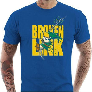 T-shirt geek homme - Broken Link - Couleur Bleu Royal - Taille S