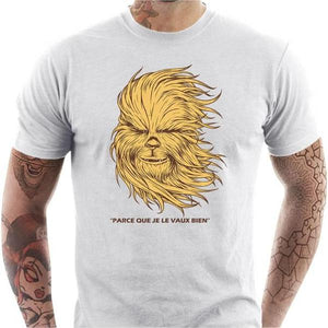 T-shirt geek homme - Chewboréal - Couleur Blanc - Taille S