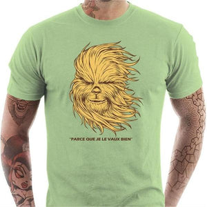 T-shirt geek homme - Chewboréal - Couleur Tilleul - Taille S