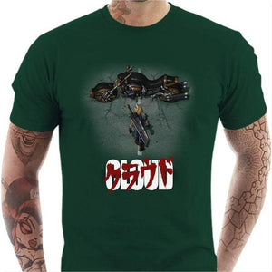 T-shirt geek homme - Cloud X Akira - Couleur Vert Bouteille - Taille S