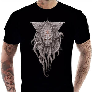 T-shirt geek homme - Cthulhu Skull - Couleur Noir - Taille S