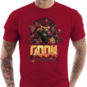 T-shirt geek homme - DOOM New Generation - Couleur Rouge Tango - Taille S