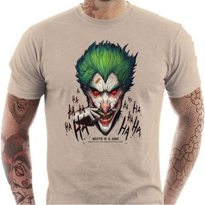 T-shirt geek homme - Death is a joke - Couleur Sable - Taille S