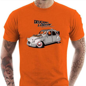 T-shirt geek homme - Deuch'Lorean - DeLorean - Couleur Orange - Taille S