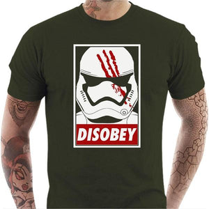 T-shirt geek homme - Disobey - Couleur Army - Taille S