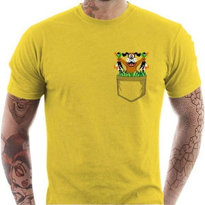 T-shirt geek homme - Dog Hunter - Couleur Jaune - Taille S