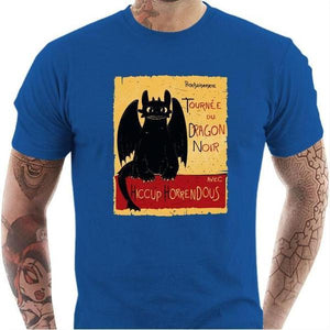 T-shirt geek homme - Dragons Krokmou - Couleur Bleu Royal - Taille S