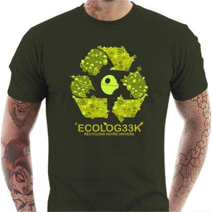 T-shirt geek homme - Ecolog33k - Couleur Army - Taille S