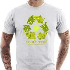 T-shirt geek homme - Ecolog33k - Couleur Blanc - Taille S