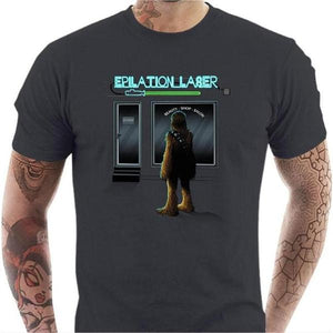T-shirt geek homme - Epilation Laser - Couleur Gris Foncé - Taille S