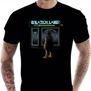 T-shirt geek homme - Epilation Laser - Couleur Noir - Taille S