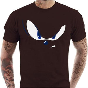 T-shirt geek homme - Eyes of the Sonic - Couleur Chocolat - Taille S