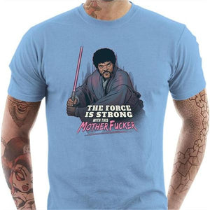 T-shirt geek homme - Force Fiction - Couleur Ciel - Taille S