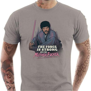 T-shirt geek homme - Force Fiction - Couleur Gris Clair - Taille S