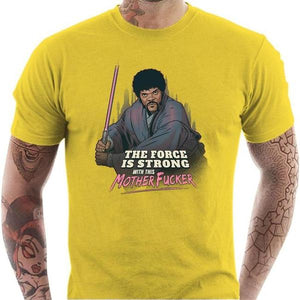 T-shirt geek homme - Force Fiction - Couleur Jaune - Taille S