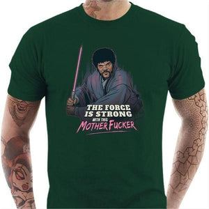 T-shirt geek homme - Force Fiction - Couleur Vert Bouteille - Taille S