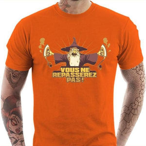 T-shirt geek homme - Furious Gandalf - Couleur Orange - Taille S