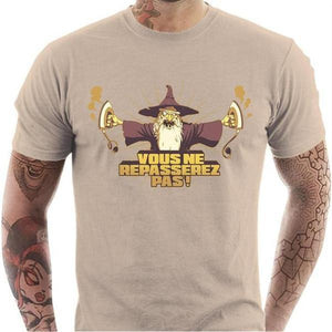 T-shirt geek homme - Furious Gandalf - Couleur Sable - Taille S