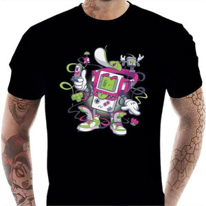 T-shirt geek homme - Game Boy Old School - Couleur Noir - Taille S