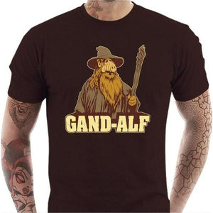 T-shirt geek homme - Gandalf Alf - Couleur Chocolat - Taille S