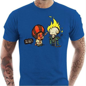 T-shirt geek homme - Ghost Rider - Couleur Bleu Royal - Taille S
