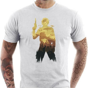 T-shirt geek homme - Han Solo - Couleur Blanc - Taille S