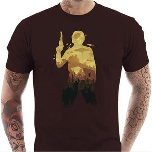 T-shirt geek homme - Han Solo - Couleur Chocolat - Taille S