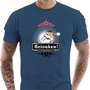 T-shirt geek homme - Heiouken ! - Couleur Bleu Gris - Taille S