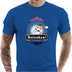 T-shirt geek homme - Heiouken ! - Couleur Bleu Royal - Taille S