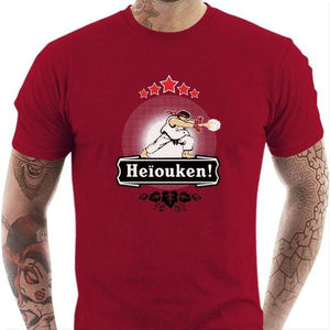 T-shirt geek homme - Heiouken ! - Couleur Rouge Tango - Taille S