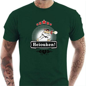 T-shirt geek homme - Heiouken ! - Couleur Vert Bouteille - Taille S